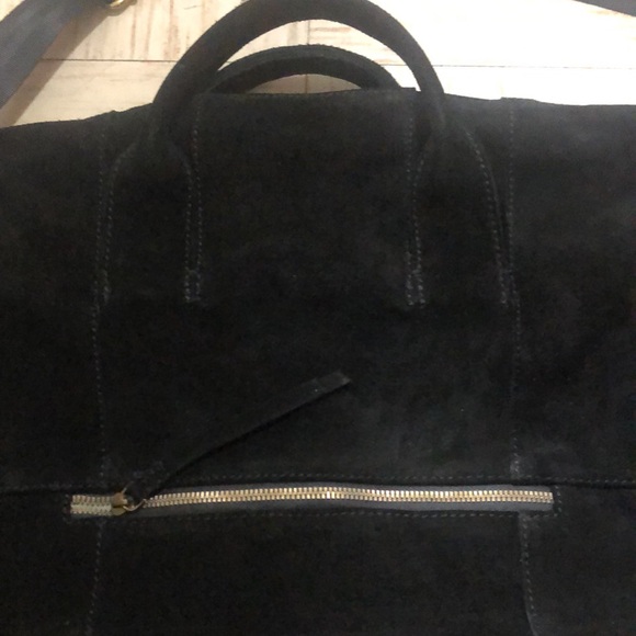 American Leather Co. Iris Suede Weekender-Black - Picture 6 of 11